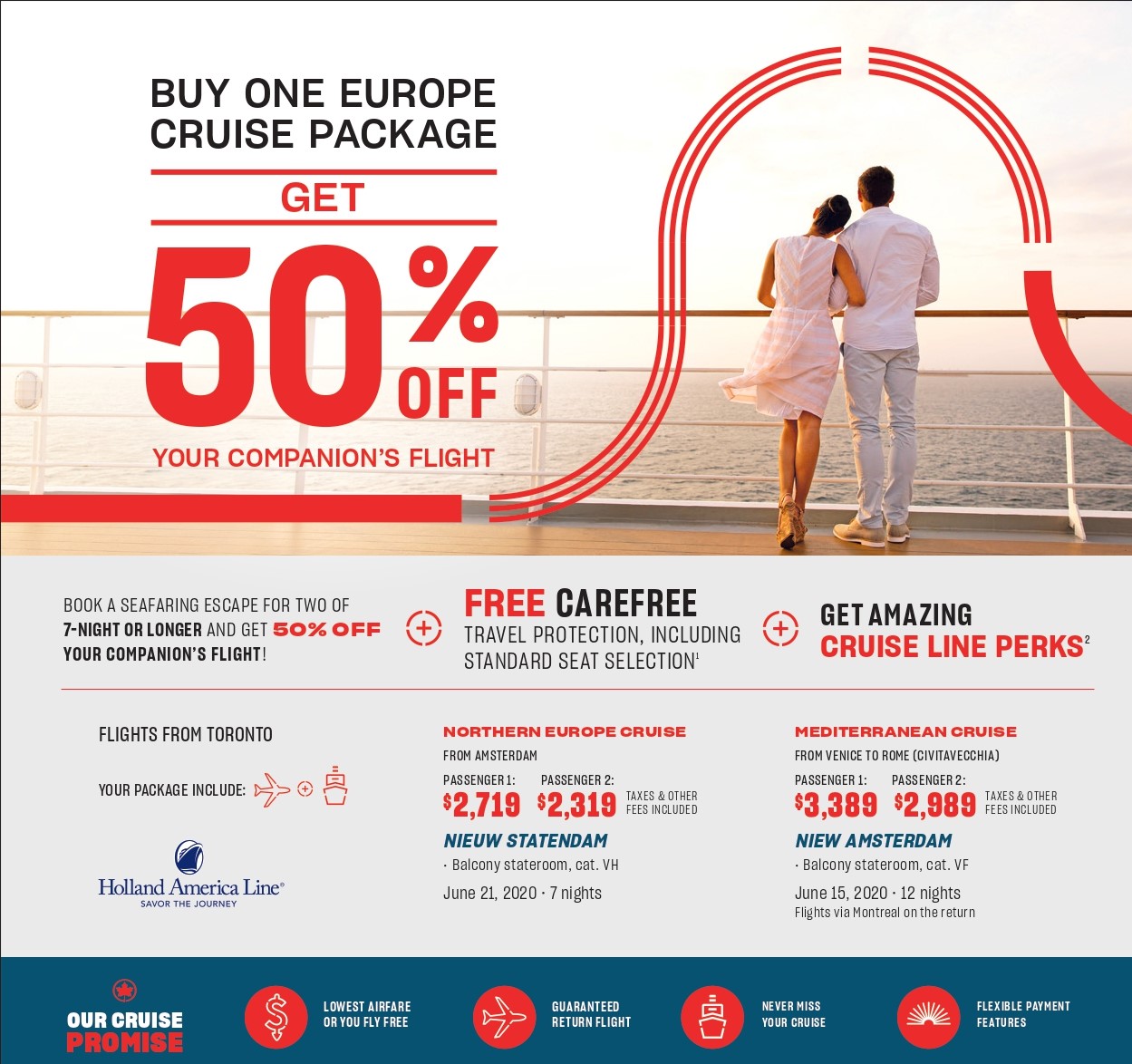 cruise package deals with airfare